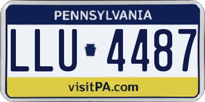 PA license plate LLU4487