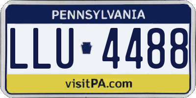 PA license plate LLU4488