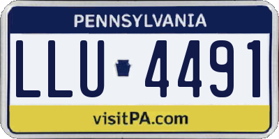 PA license plate LLU4491