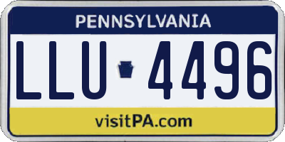 PA license plate LLU4496