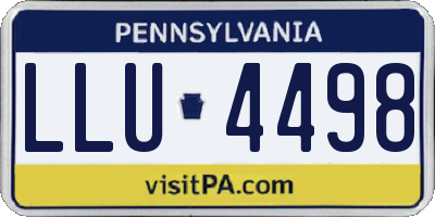 PA license plate LLU4498