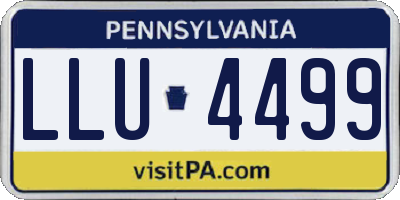 PA license plate LLU4499
