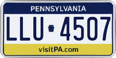 PA license plate LLU4507