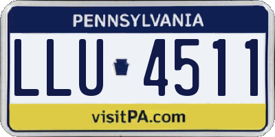 PA license plate LLU4511