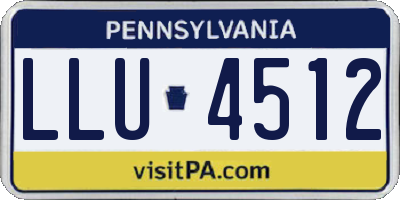 PA license plate LLU4512