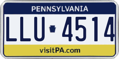 PA license plate LLU4514