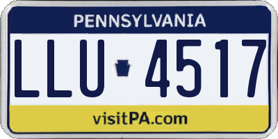 PA license plate LLU4517