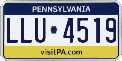 PA license plate LLU4519