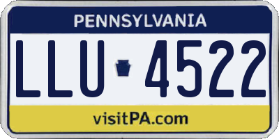 PA license plate LLU4522