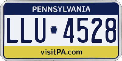 PA license plate LLU4528