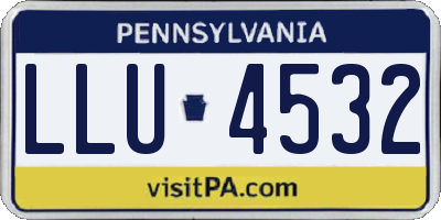 PA license plate LLU4532