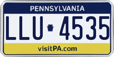 PA license plate LLU4535