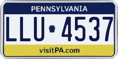 PA license plate LLU4537