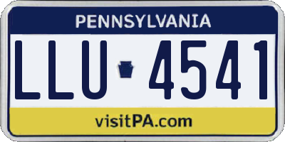 PA license plate LLU4541