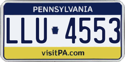 PA license plate LLU4553