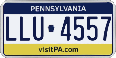 PA license plate LLU4557