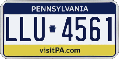 PA license plate LLU4561