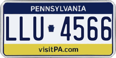 PA license plate LLU4566