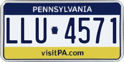 PA license plate LLU4571