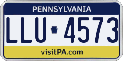 PA license plate LLU4573