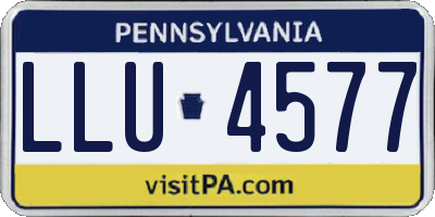 PA license plate LLU4577