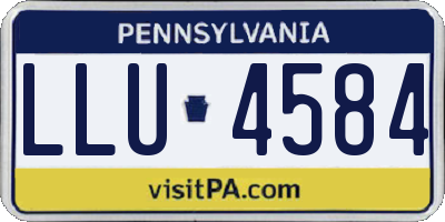 PA license plate LLU4584