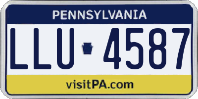 PA license plate LLU4587