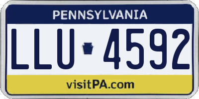 PA license plate LLU4592