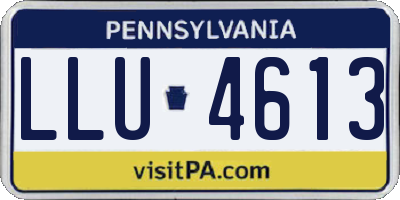 PA license plate LLU4613