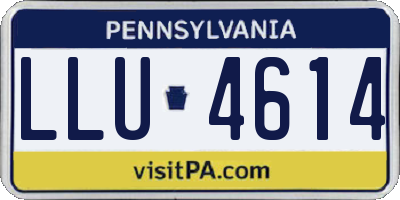 PA license plate LLU4614