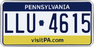 PA license plate LLU4615