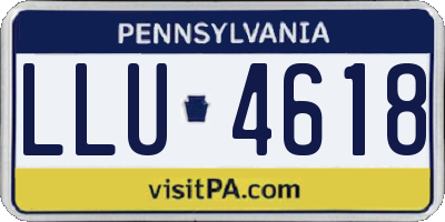 PA license plate LLU4618
