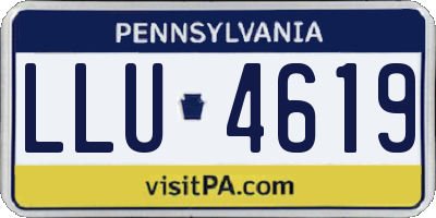 PA license plate LLU4619