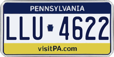 PA license plate LLU4622