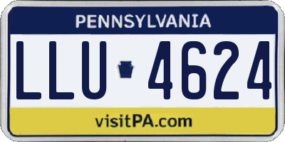 PA license plate LLU4624