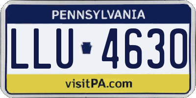 PA license plate LLU4630