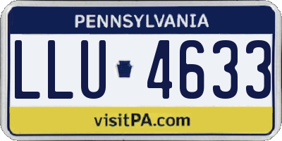 PA license plate LLU4633