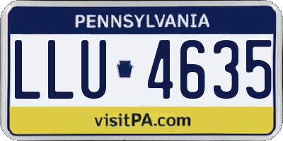 PA license plate LLU4635
