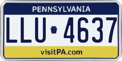 PA license plate LLU4637