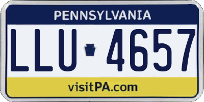 PA license plate LLU4657