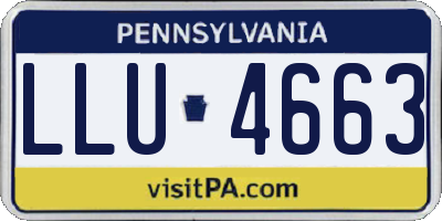 PA license plate LLU4663