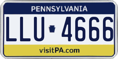 PA license plate LLU4666