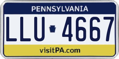PA license plate LLU4667
