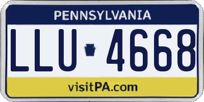 PA license plate LLU4668