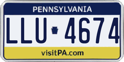 PA license plate LLU4674