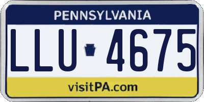 PA license plate LLU4675