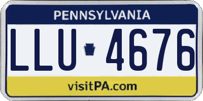 PA license plate LLU4676
