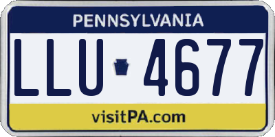 PA license plate LLU4677
