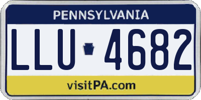 PA license plate LLU4682