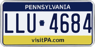 PA license plate LLU4684